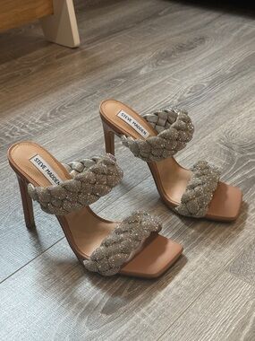 Steve Madden Kenley-R Braided Stiletto Sandals